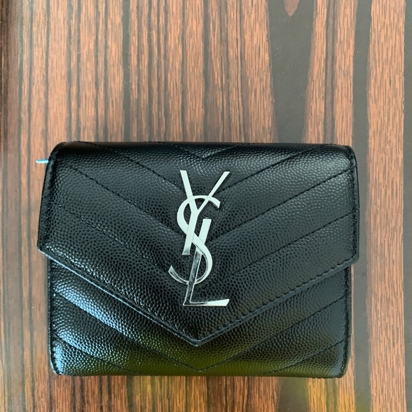 Yves Saint Laurent Handbags - YSL MONOGRAM COMPACT TRI FOLD WALLET